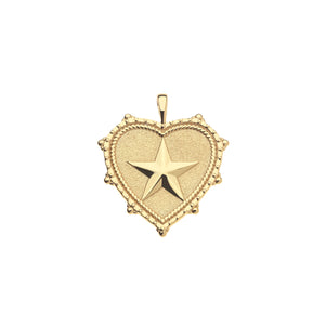 TEXAS JW Heart Pendant Classic Rolo Chain