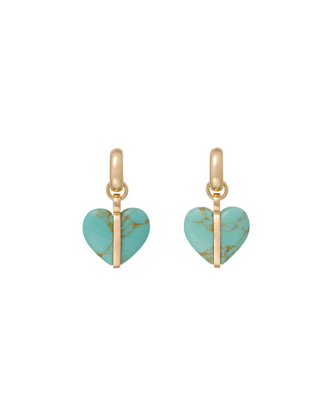 The Stone Mini Heart Earrings