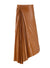 Ghost image of the brown vegan leather midi skirt on a white background