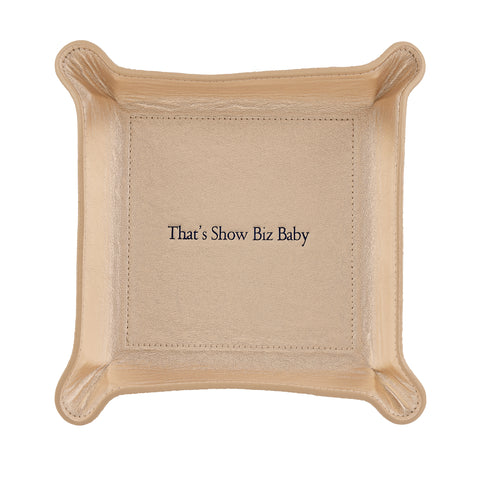 White Gold That's Show Biz Baby Medium Valet Tray