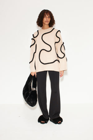 Leith Squiggle Knit Sweater