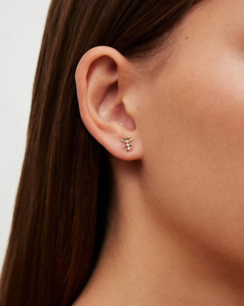 Nano Diamond Ant Stud Earring
