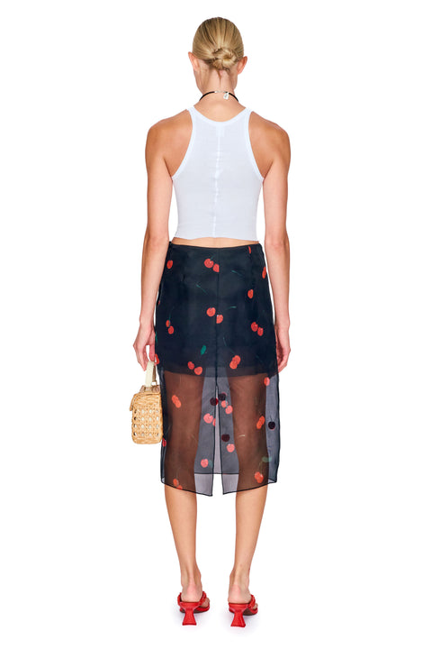 Cherry Embroidery Skirt