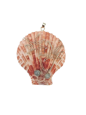 Palm Tree Scallop Shell