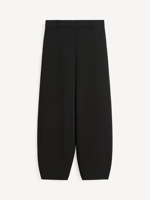Flat lay of black pants.