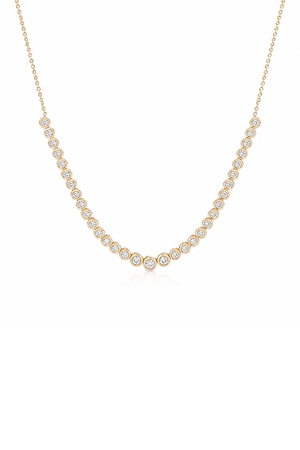 Graduated Diamond Pillow Necklace