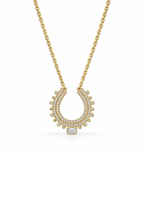 Legacy Full Diamond Horseshoe Necklace