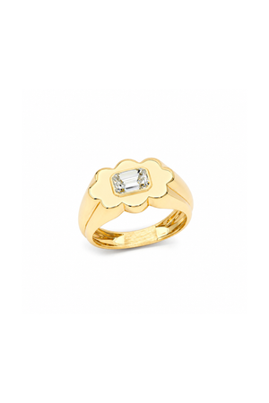 Emerald Cut Pinky Ring