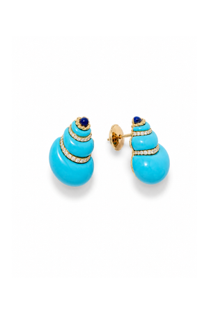 Turquoise Small Shell Earrings
