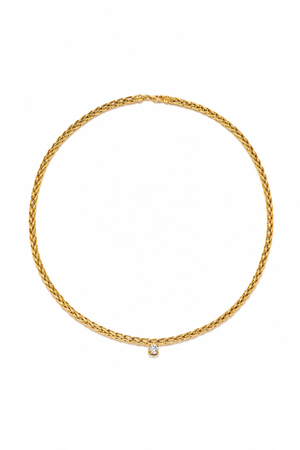 Floating Diamond Palm Chain Necklace