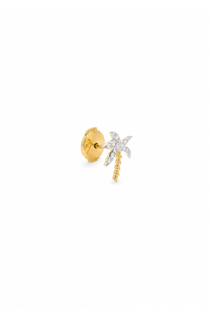 Palm Tree Diamond Stud Earring
