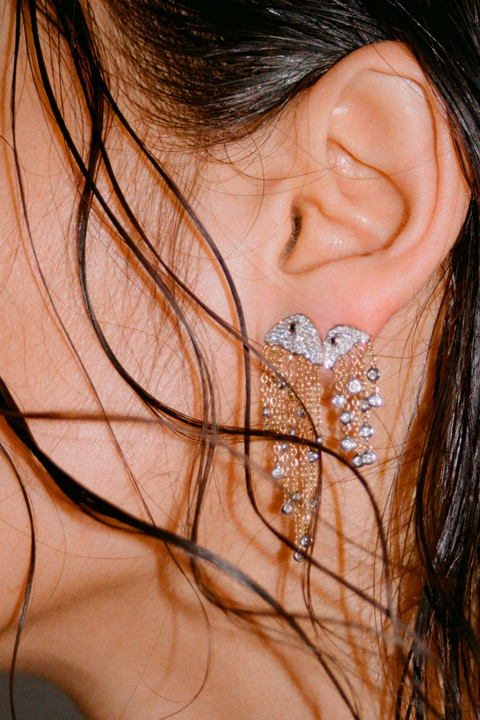 Diamond Jellyfish Stud Earring