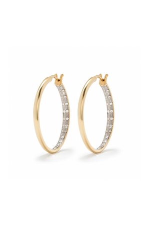 Large Diamond Hoops