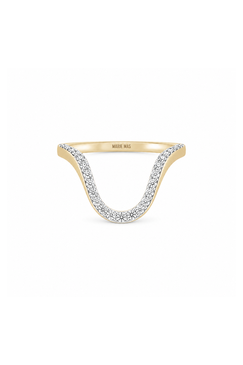 Aura Ring Half Pave