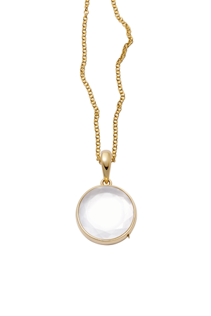 Midi Round Locket Rolo Chain Necklace Set