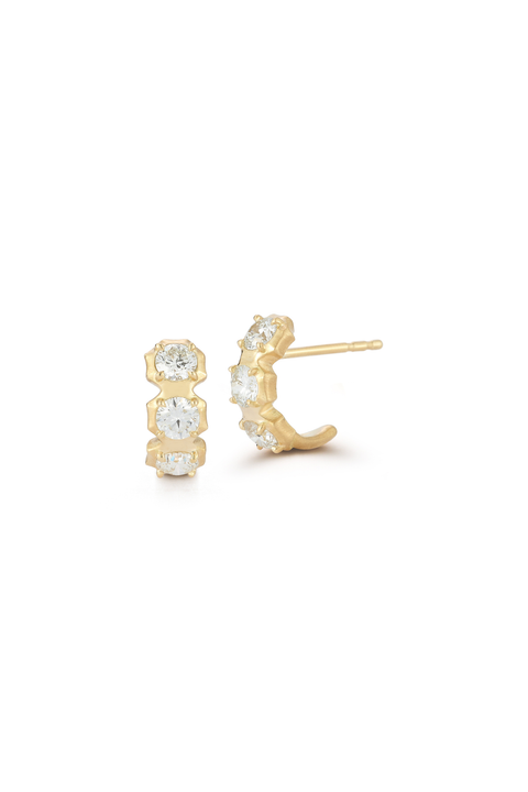 Sophisticate Small Diamond Hoops