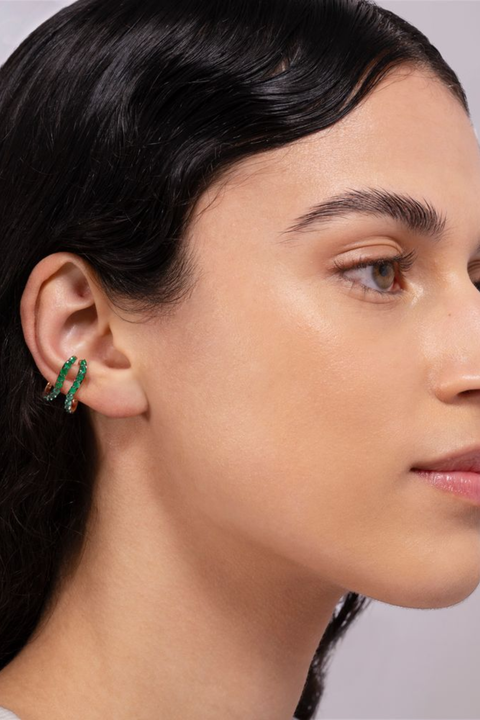 Single Aura Emerald Ear Jewel