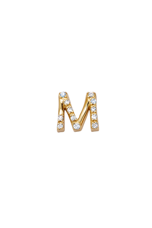 Diamond 'M' Charm