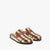 Ghost image of a pair of the brown check felt loafers.