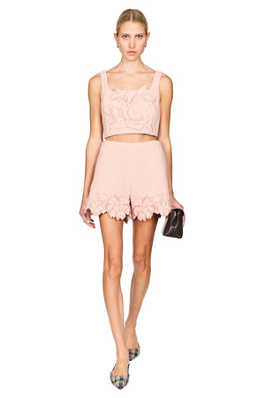 Elle Applique Tweed Shorts