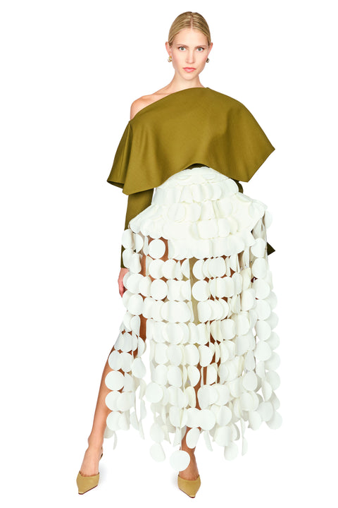Back To Front Asymmetric Oversized Collar Top