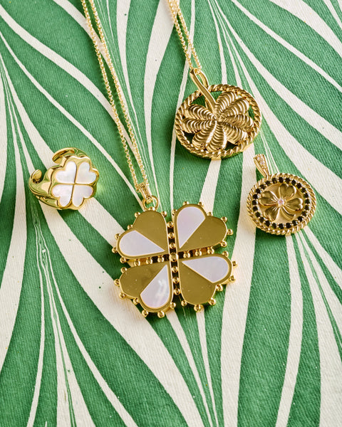 LUCKY Half Of My Heart Pendant Classic Rolo Chain