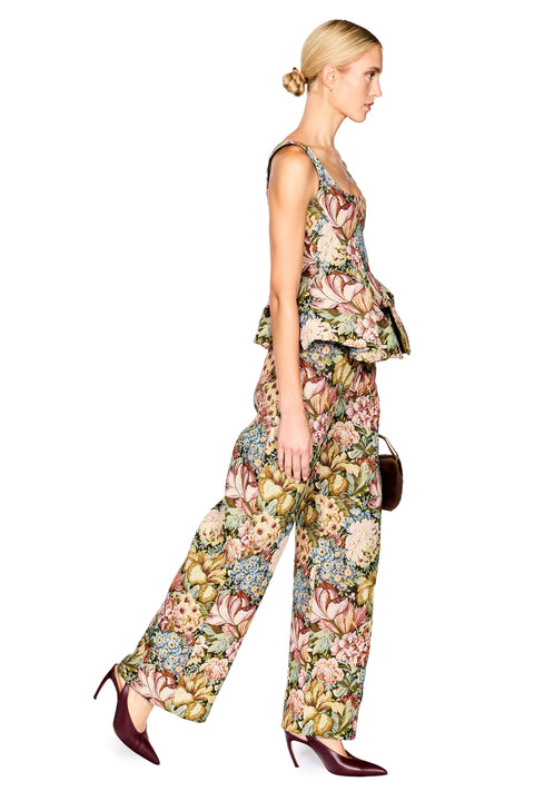 Brocade Peplum Corset