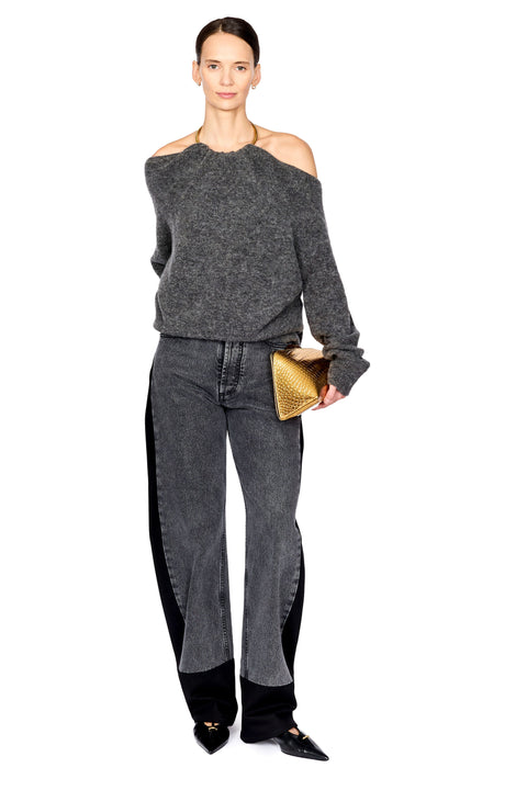 Erin Knit Necklace Off Shoulder Top