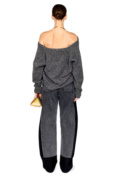 Erin Knit Necklace Off Shoulder Top