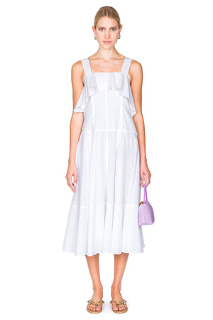 Broderie Anglaise Patchwork Cascade Midi Dress