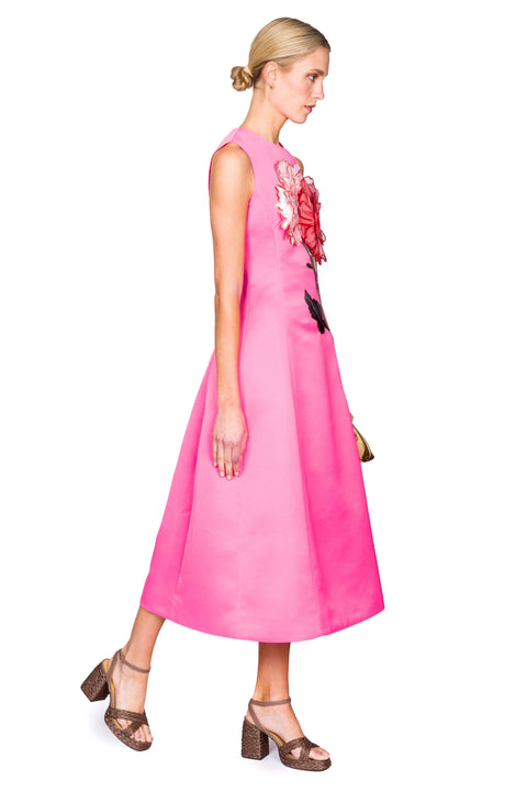 Cleo Applique Sleeveless Midi Dress