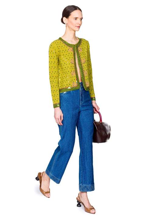 Denim Embroidered Knolly Brook Trousers