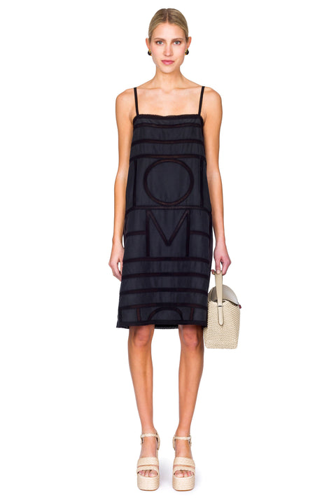 Monogram Silk Tank Dress