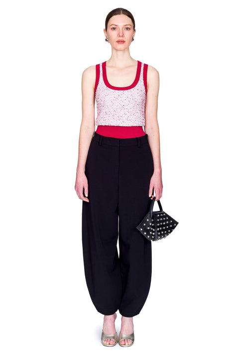 Tweed Boucle Scoopneck Tank