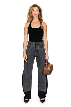 Leather Belt Knit Top