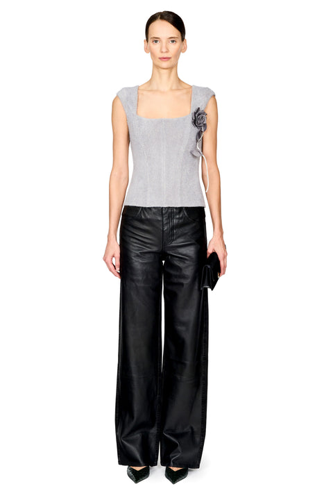 Troy Deconstructed Leather Jean