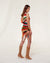 Nisha Sun-Ray Printed Side-Slit Detailed Dress