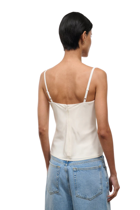Evangeline Silk Top Ivory