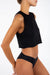 Model showing the side of the boyfriend cropped tank