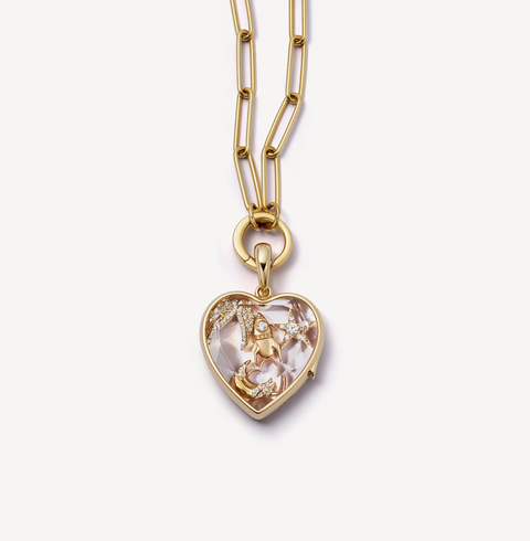 Diamond Angel Wings Charm