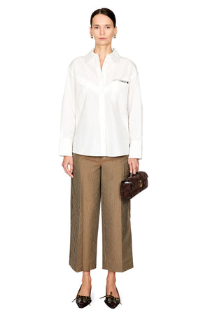 Curved Tweed Pants
