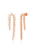 Ghost image of front view of Rose Gold Orbis statement earrings.