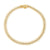 Image of the Yellow Gold Orbis Bracelet laying flat to emphasize the detail.  