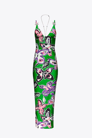 Ghost image of Area butterfly printed maxi dress in green