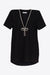 Ghost image of Area crystal bow v-neck t-shirt dress in black