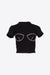Ghost image of Area crystal bustier cup t-shirt in black