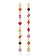 Zoomed-in image of the Catena Extra Long Earrings and the multicolor stones.  