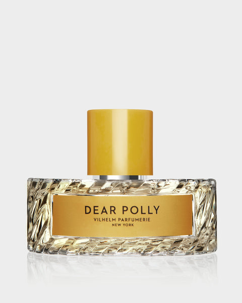 Close-up view of the bottle of Dear Polly perfume