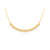 Yellow gold and diamond necklace on a white background