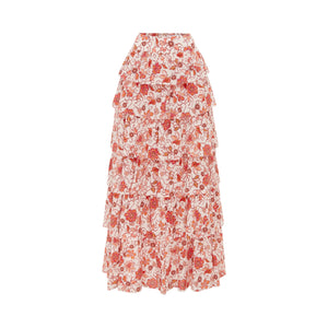 Ghost image of Bird and Knoll lou skirt in red floral